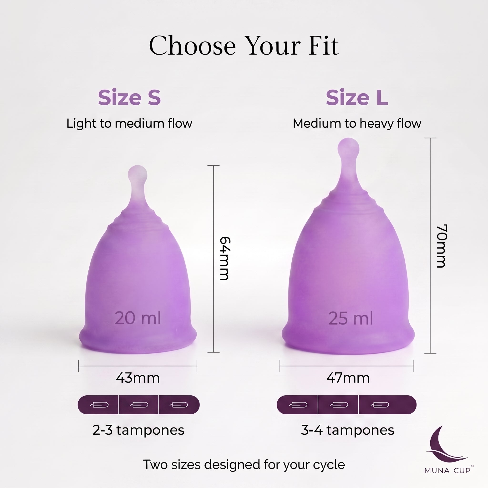 Muna Period Cup | Medical Silicone. Nothing Else